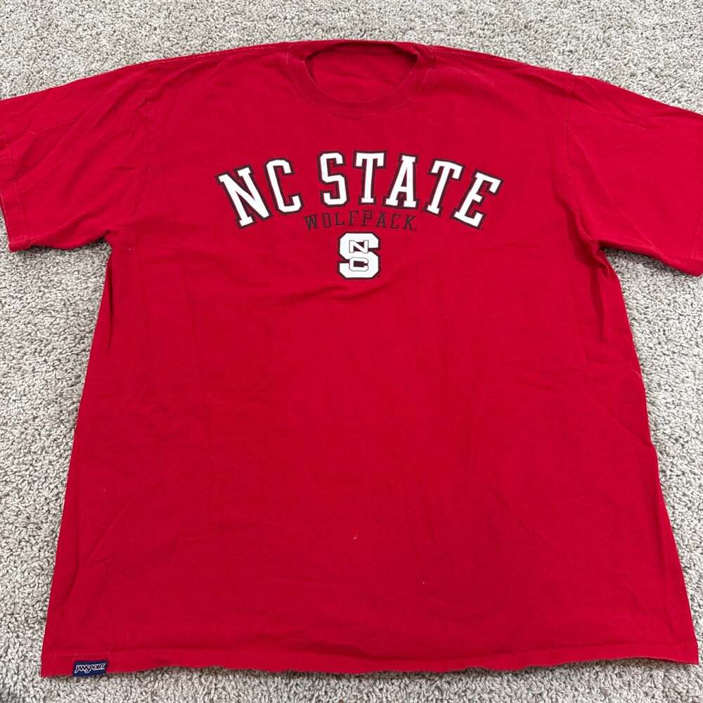 Vintage NC State Wolfpack Jansport T Shirt Mens XL Red NCAA College Graphic EUC